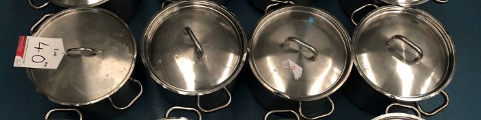 4 x Stainless Steel Heavy Duty Pans