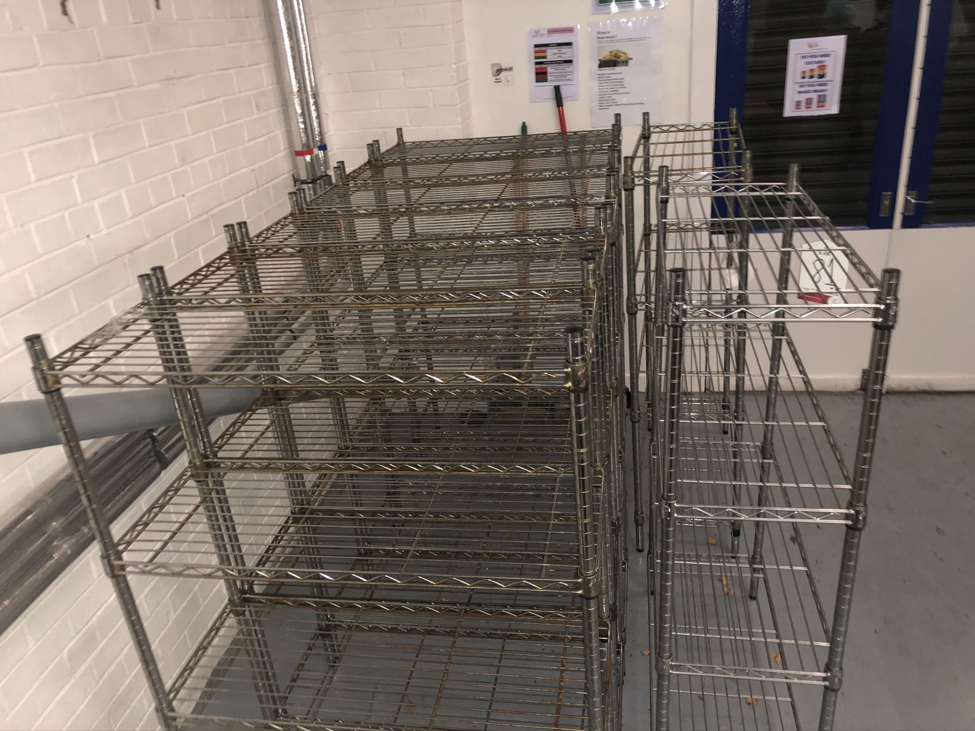 15 x Stainless Steel 4 Tier Shelving Units - Image 2 of 2