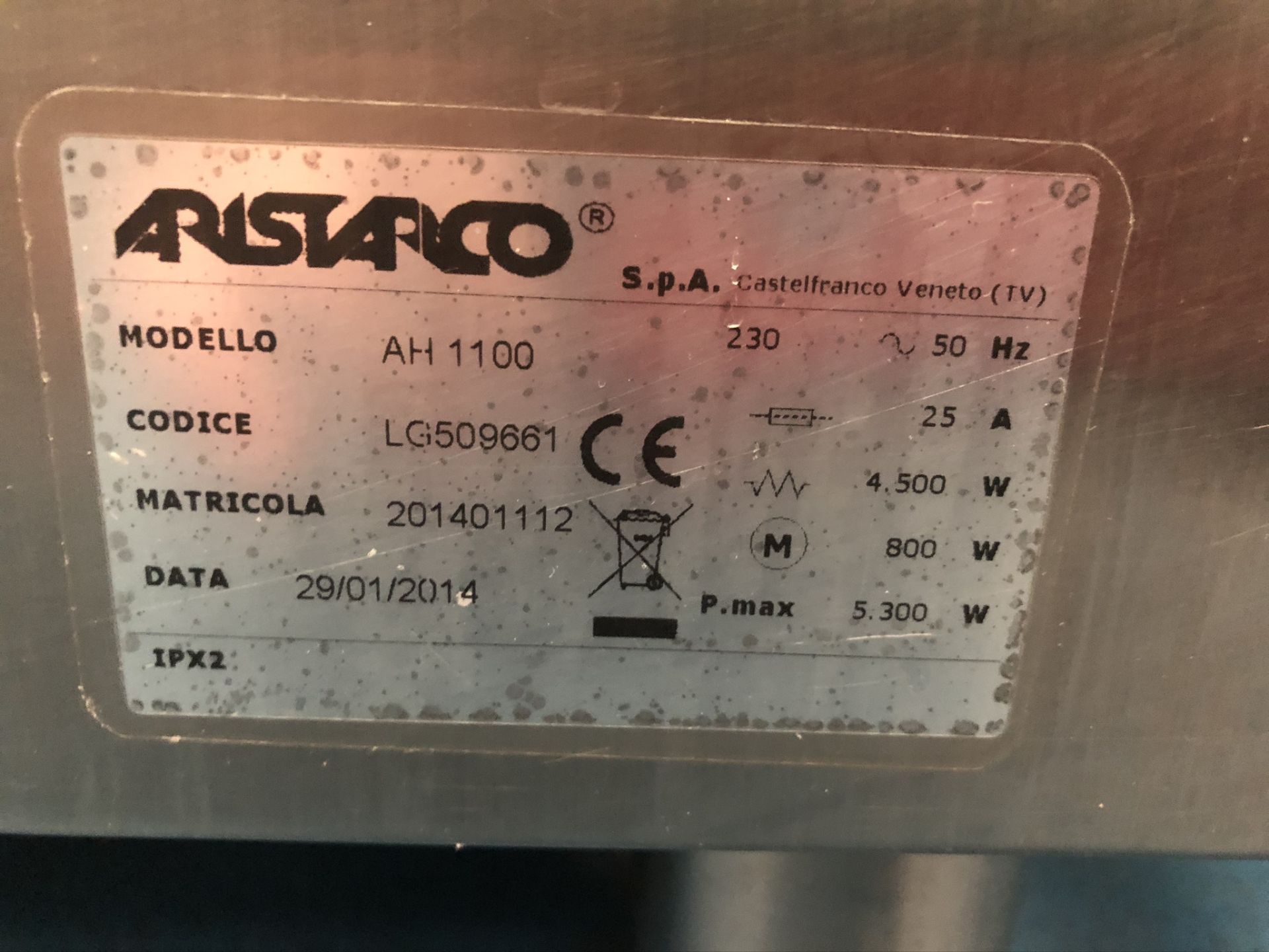 Aristarco AH1100 Pass-Through Dishwasher w/ Stainless Steel Table - Bild 6 aus 6