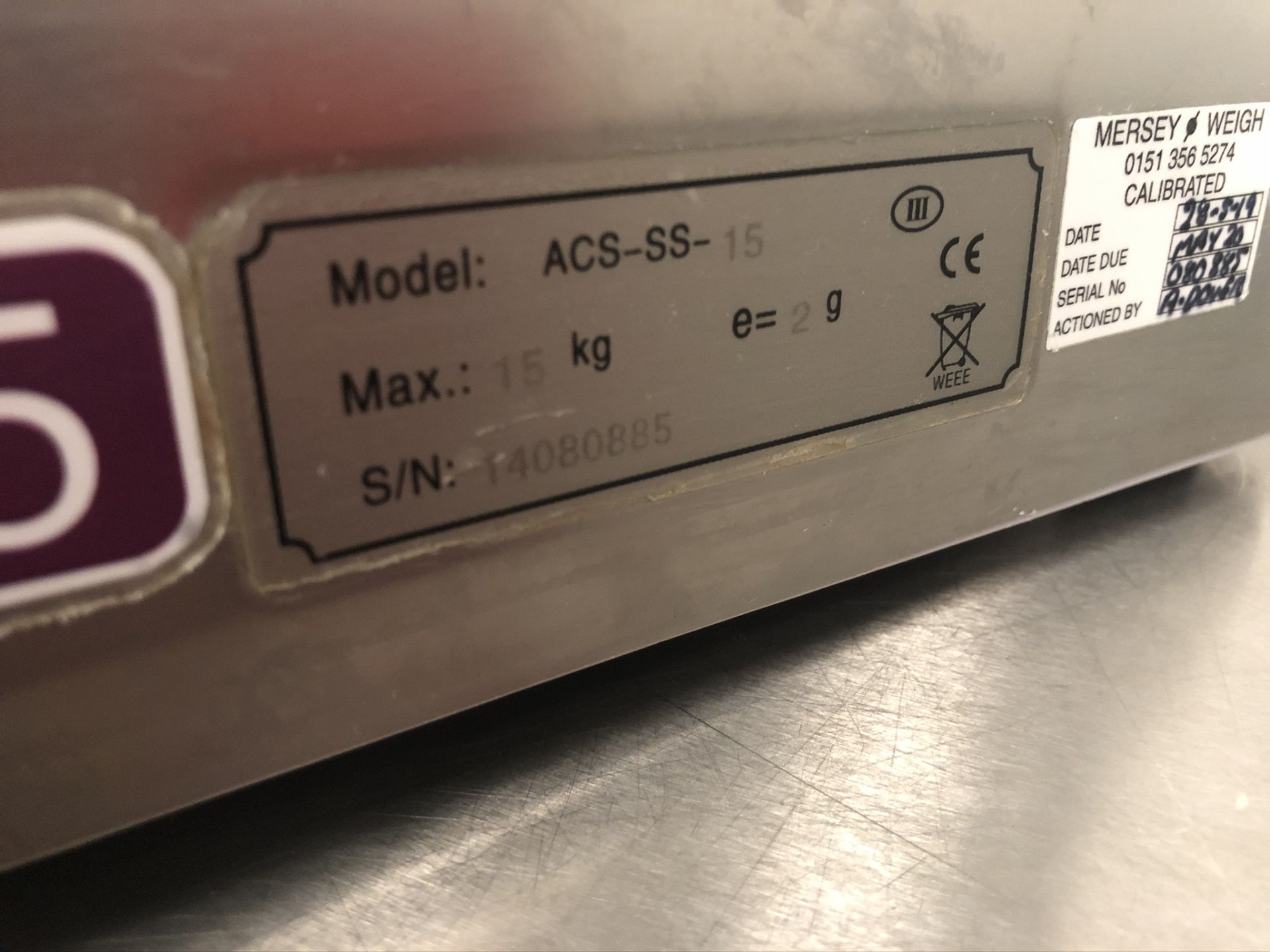 CSG ACS-SS-15 Digital Weighing Scales - Image 3 of 3