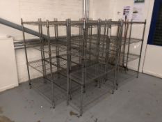 15 x Stainless Steel 4 Tier Shelving Units