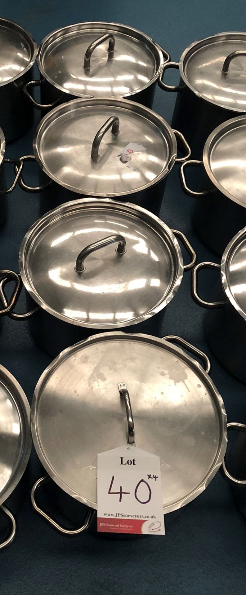 4 x Stainless Steel Heavy Duty Pans - Image 2 of 2