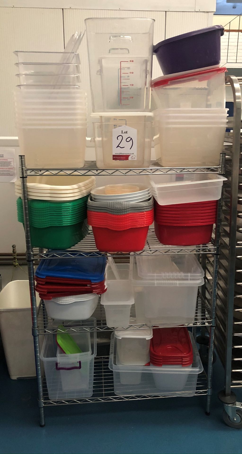 Quantity of Plastic Measuring Jugs, Containers & Bowls as per pictures | RACKS NOT INCLUDED - Image 2 of 9