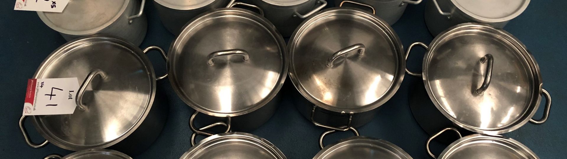 4 x Stainless Steel Heavy Duty Pans