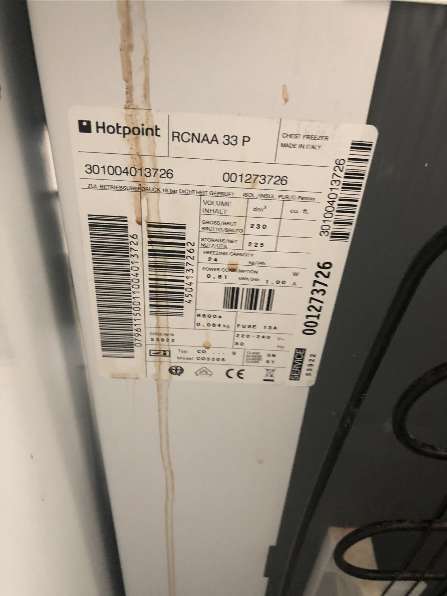 Hotpoint RCNAA33P Chest Freezer - Image 4 of 4