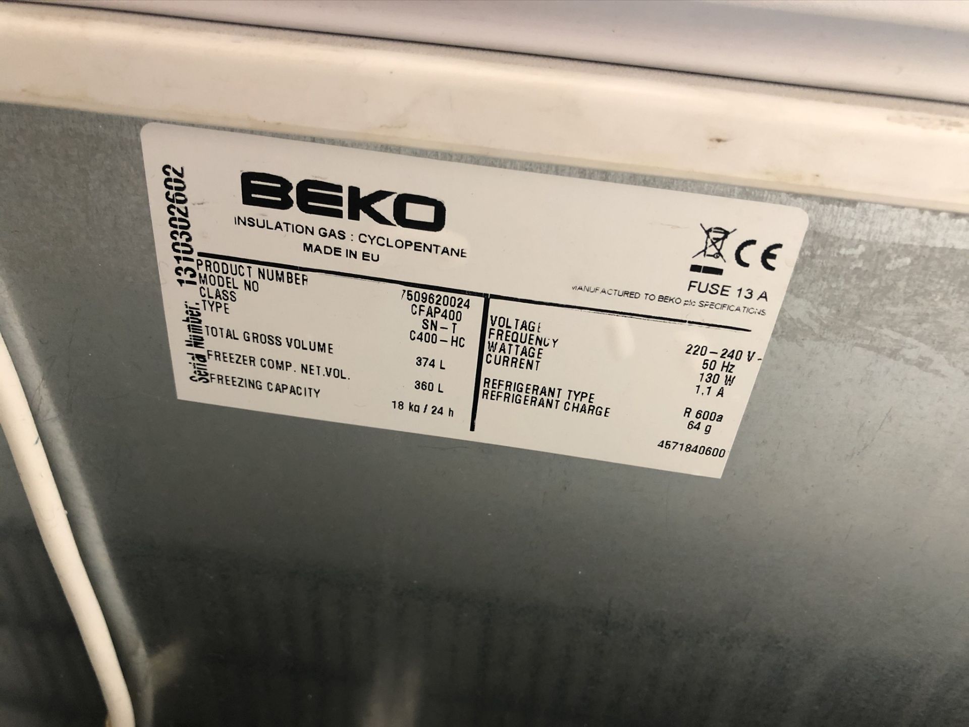 Beko Iceking CFAP400 Chest Freezer - Image 4 of 4