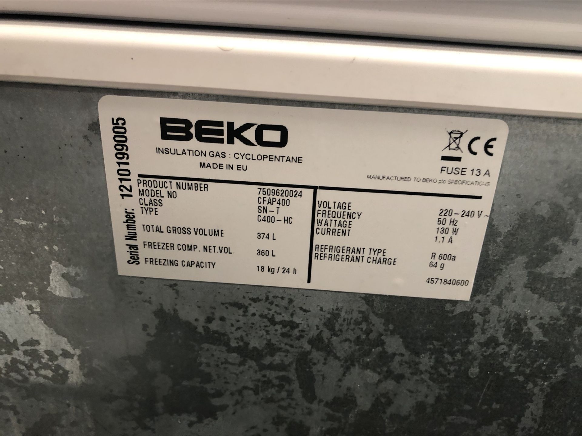 Beko Iceking CFAP400 Chest Freezer - Image 3 of 4