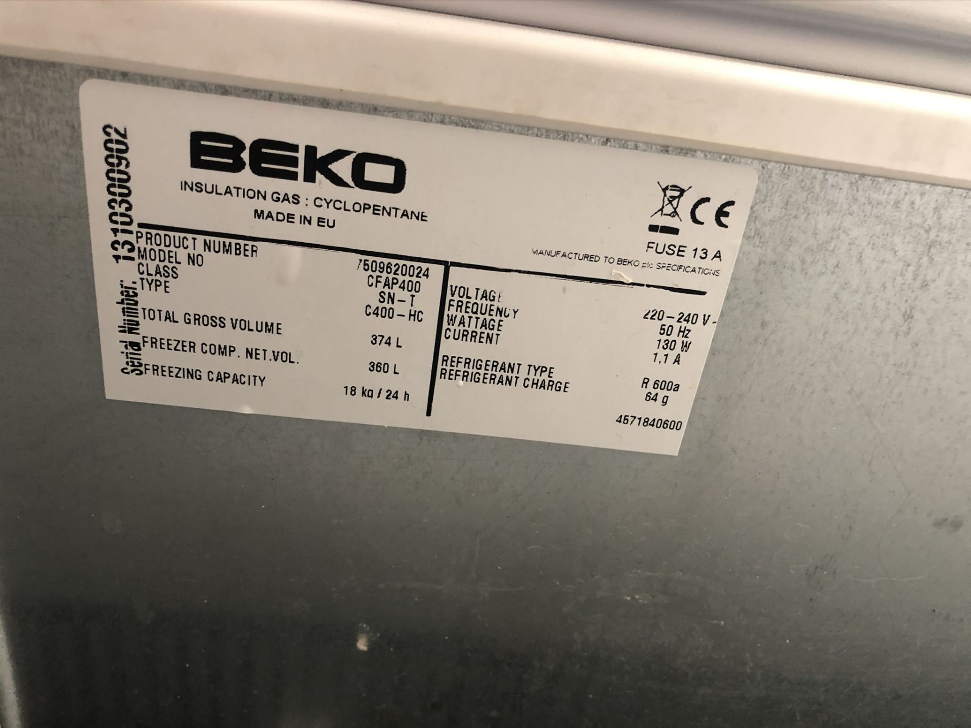 Beko Iceking CFAP400 Chest Freezer - Image 4 of 4