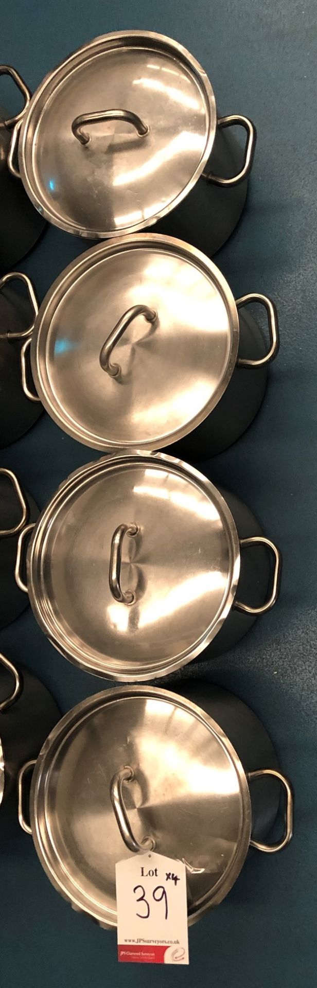 4 x Stainless Steel Heavy Duty Pans - Bild 2 aus 2