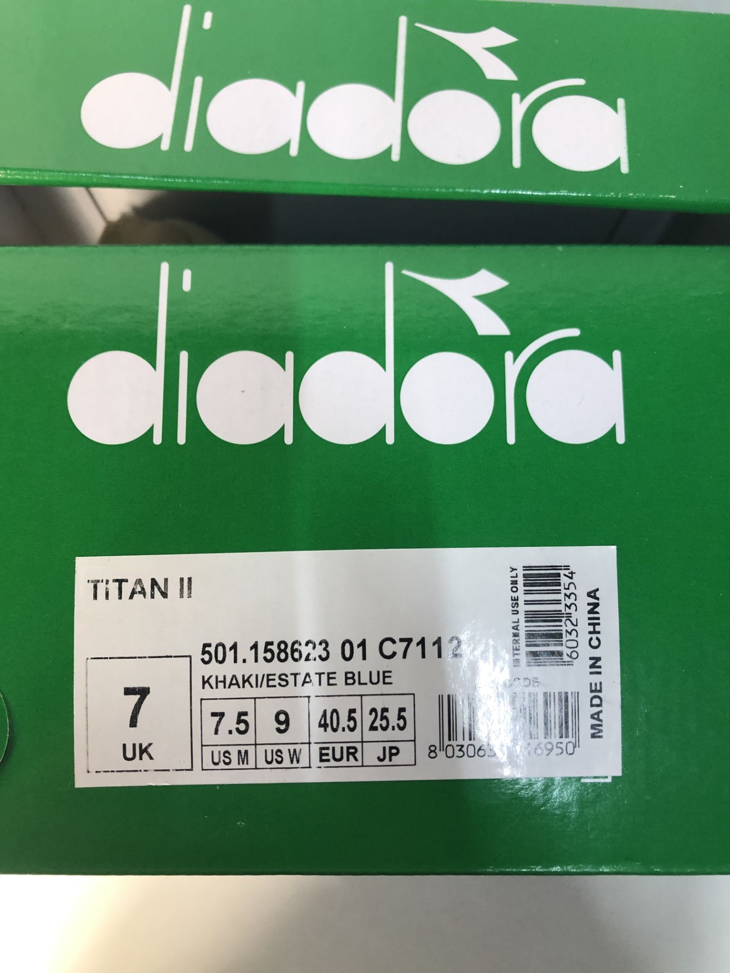 1 x Diadora Men's Titan Ii Low-Top Sneakers, Green (Khaki/Estate Blue), 7 UK 501.158623 Size: 7 UK - Image 3 of 3
