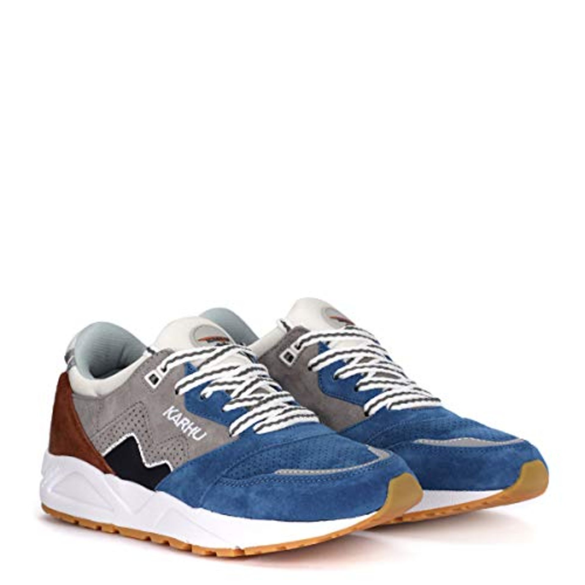 1 x Karhu Aria Ocra Bluette and Grey Suede and Nylon Sneaker Size: 9 UK | EAN: 0842980113765 - Image 2 of 5