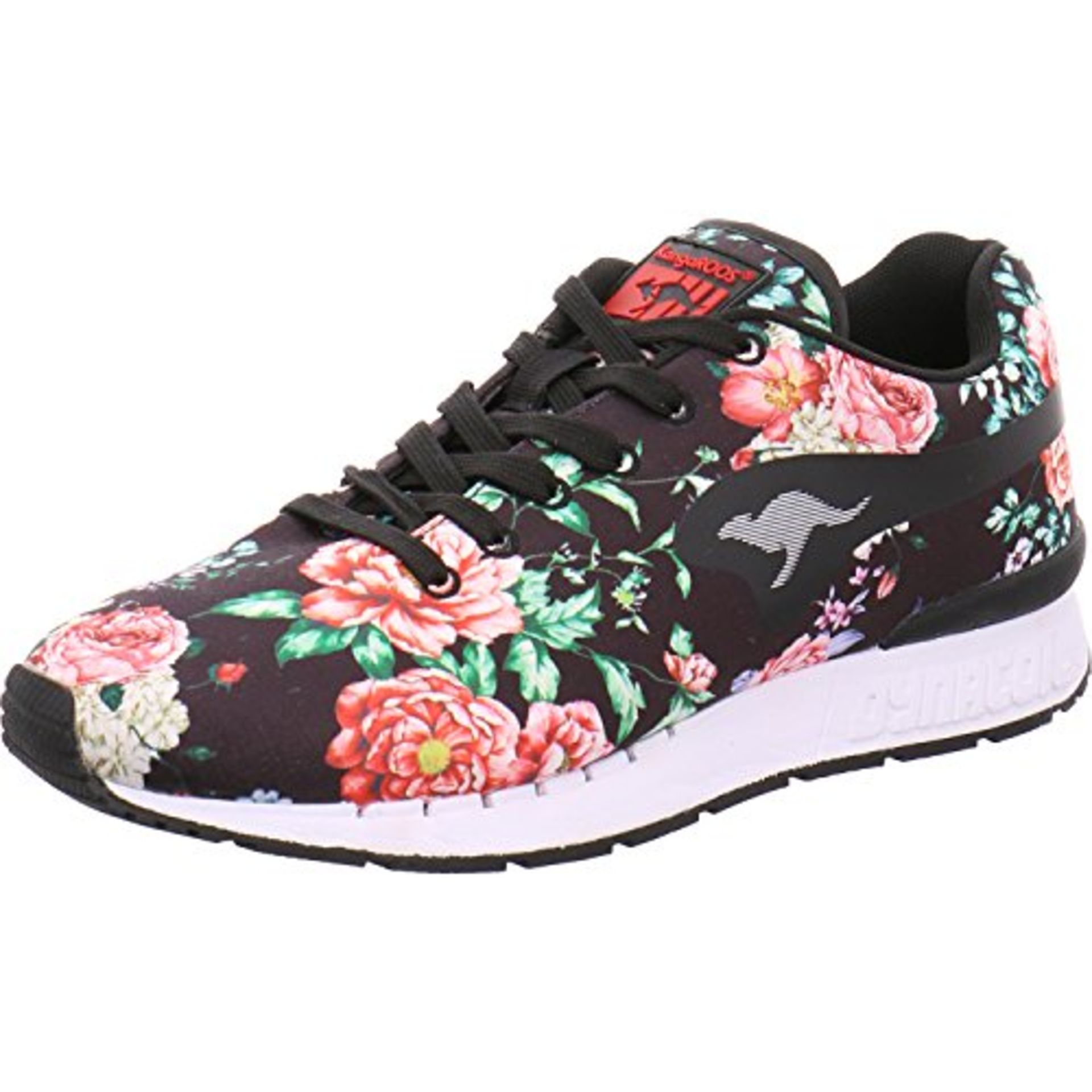 1 x KangaROOS Women’s Coil-r Flower Low-Top Sneakers Black Size: 3 UK Size: 3 UK | EAN: 4054264388