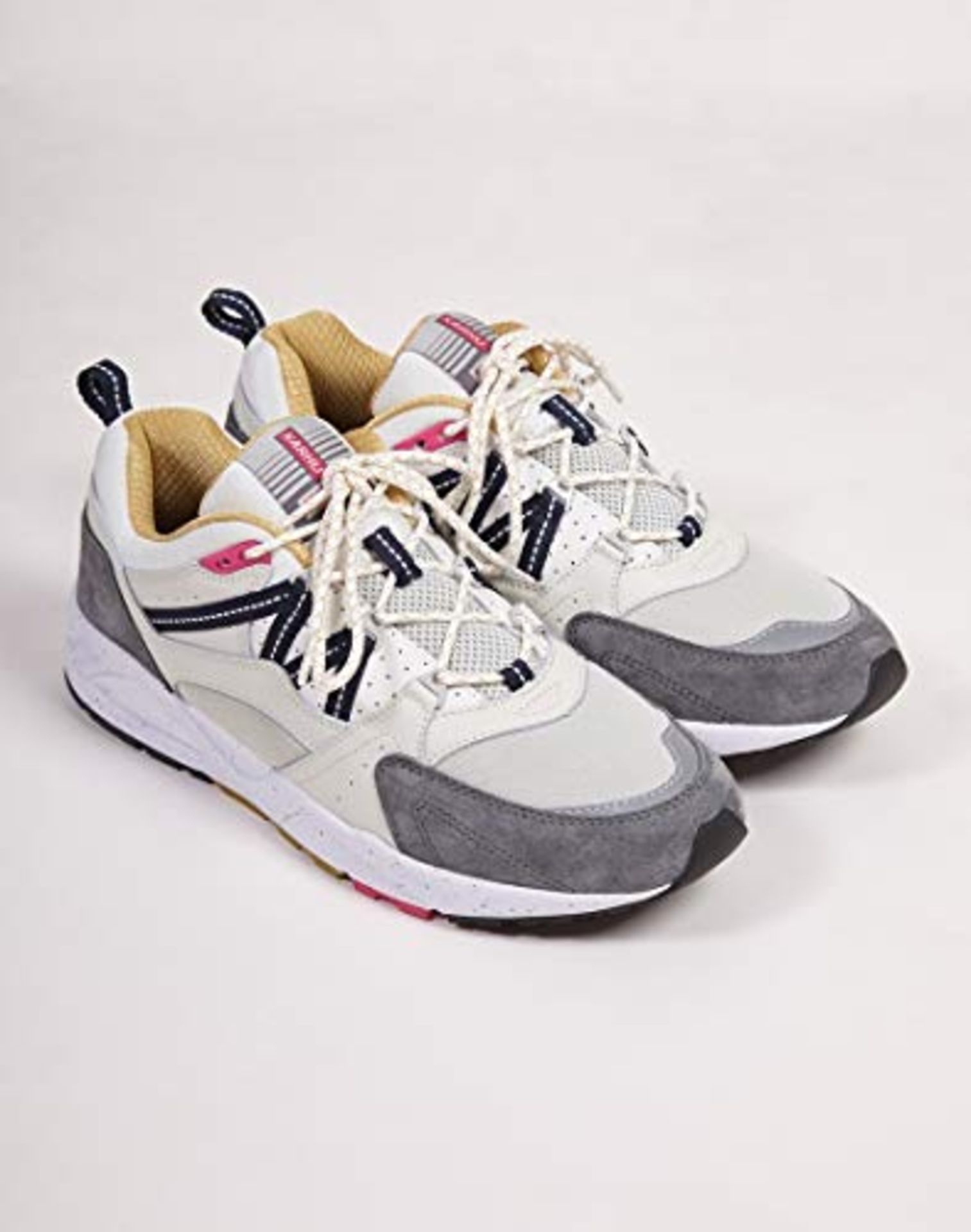 1 x Karhu Men's Sneaker Fusion 2.0 in Pelle E Nylon Bianchi E Suede Grigio 12(US) -11(UK) Multicolou