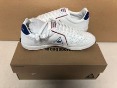 1 x Le Coq Sportif Unisex Adults' Icons LEA Sport Gum Bass Trainers, Optical White/Classic 10 UK 172