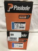 Paslode Staple Gun Staple and Gas Packs | 1x Box of 13mm x 35mm and 1x Box of 13mm x 51mm + 6 Ga