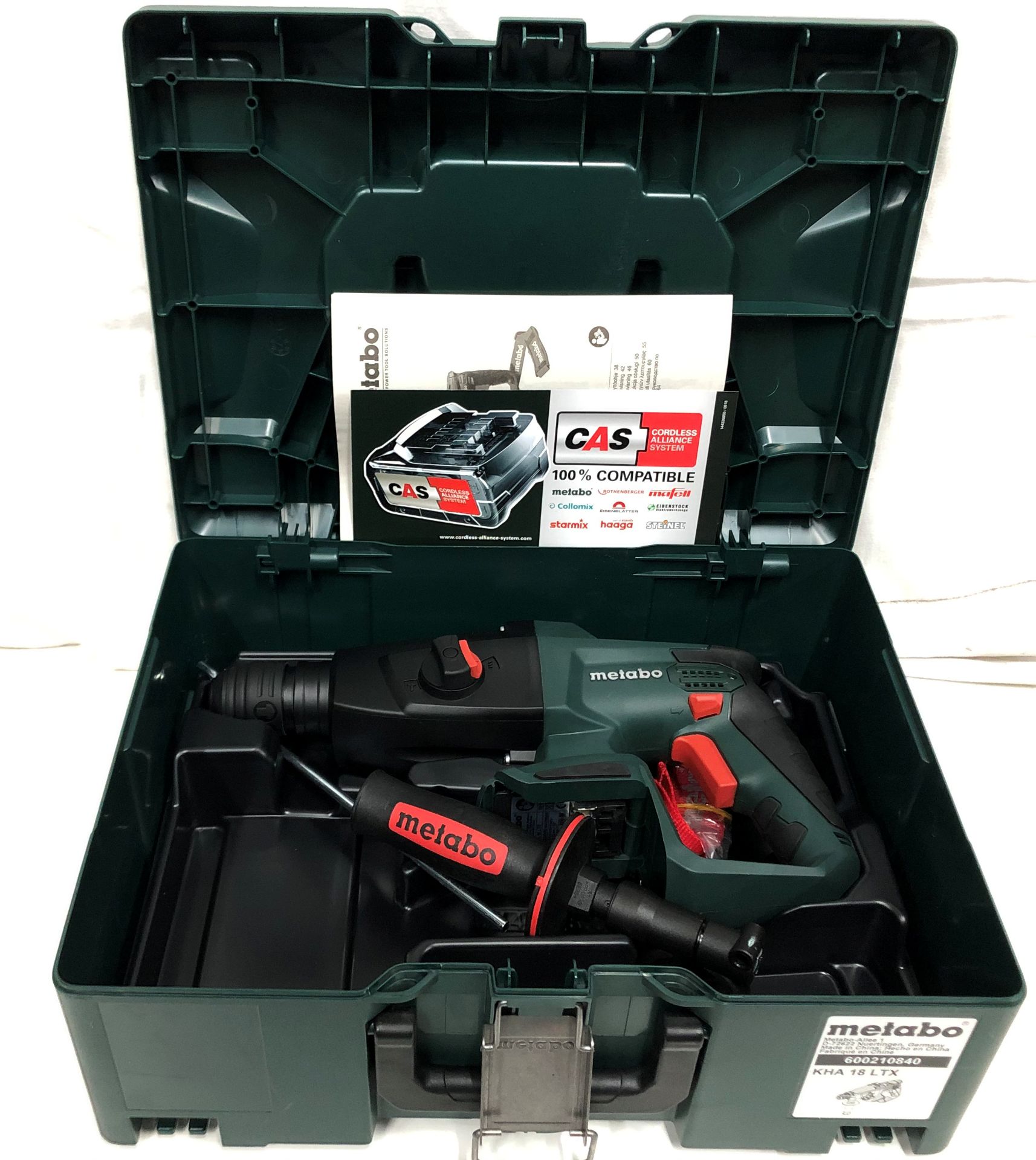 1 x metabo 600210840 KHA18LTX 18 V Li-Ion SDS Plus Hammer Drill with Metaloc Carry Case - Image 2 of 3