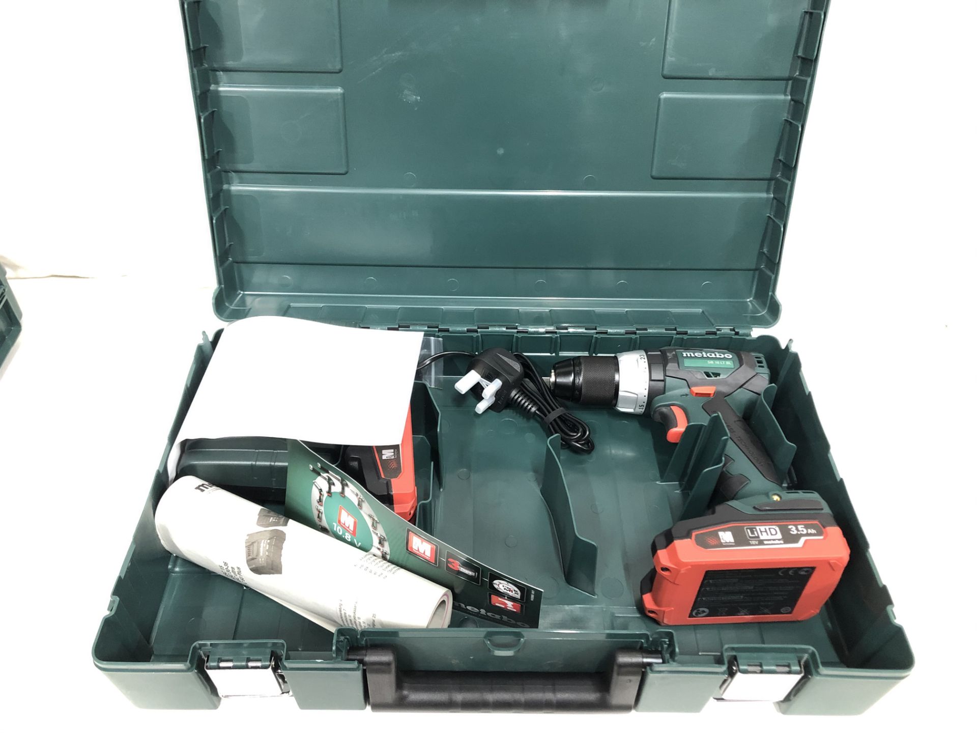 1 x Metabo SB 18 LT BL 18V Cordless Hammer Drill 2x 3.5Ah LiHD Batteries - Image 3 of 3