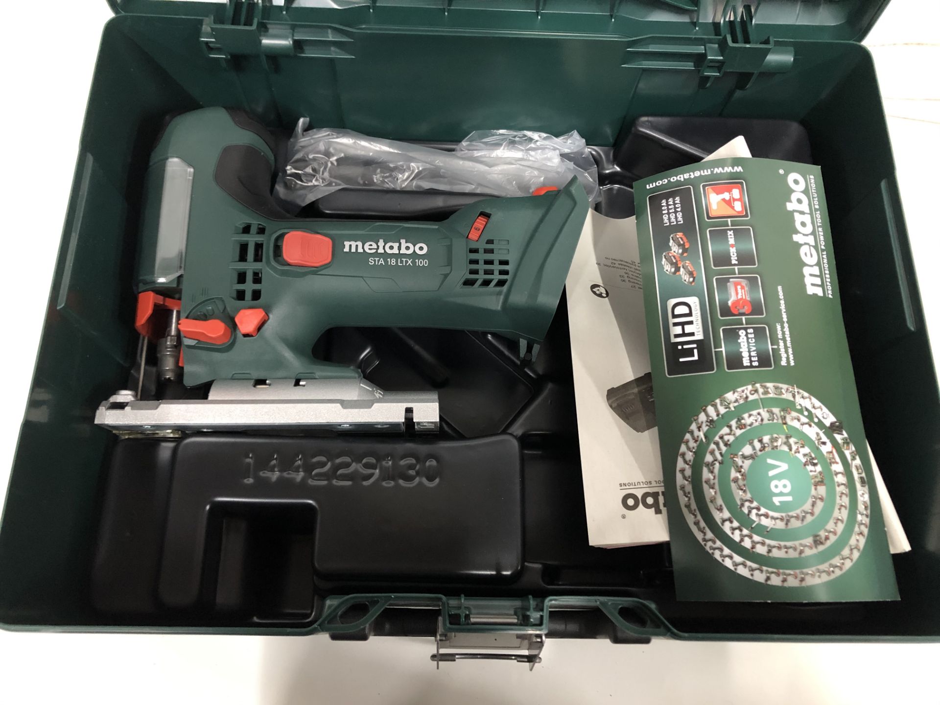 1 x Metabo 601002840 Akku-Stichsäge Without Rechargeable Battery 18V STA 18 LTX 100 - Image 2 of 3