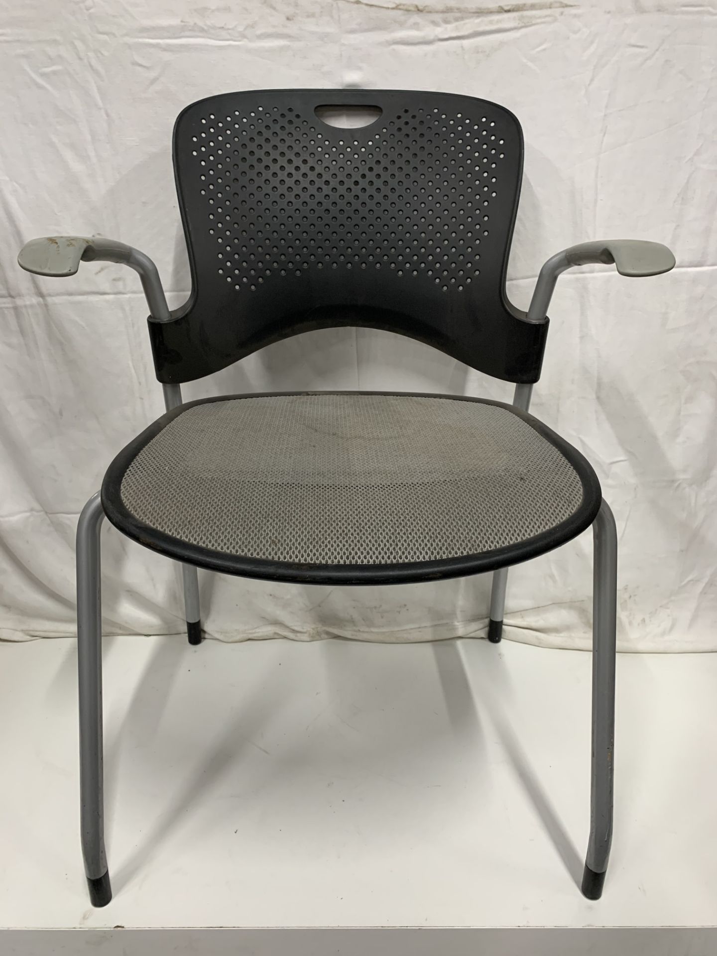 1 x Steel and Plastic Grey Office Chair (See Photo )