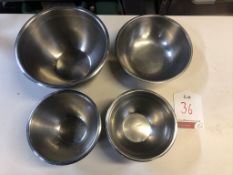 3 x Stainless Steel Mixing Bowls