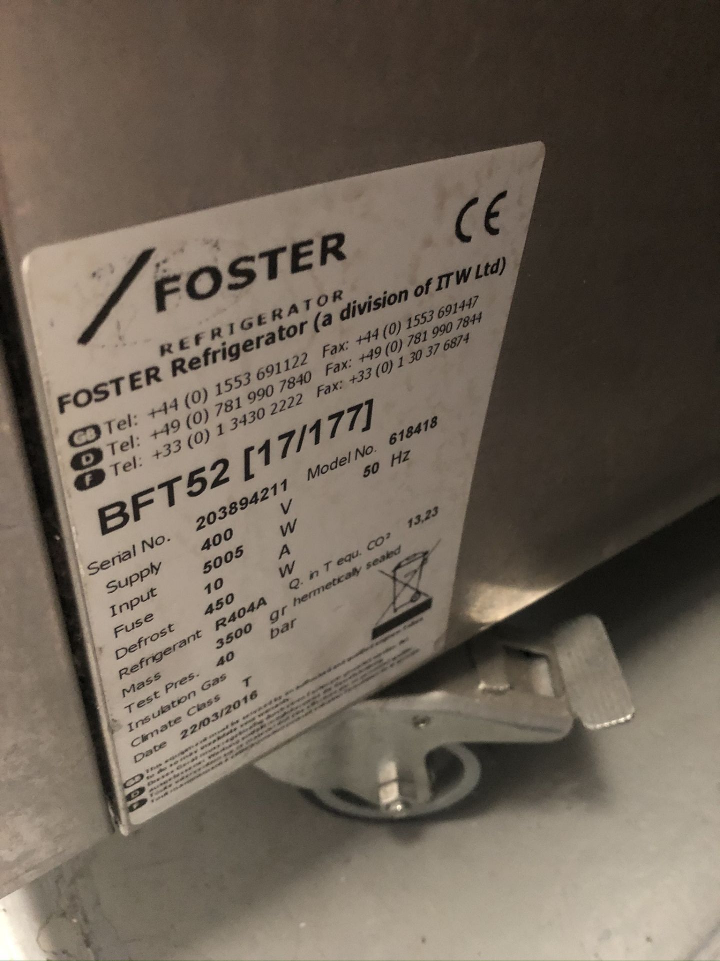 Foster BFT52 Upright Blast Fridge/Freezer - Image 8 of 8