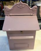 Metal Card/Letter Box in Purple