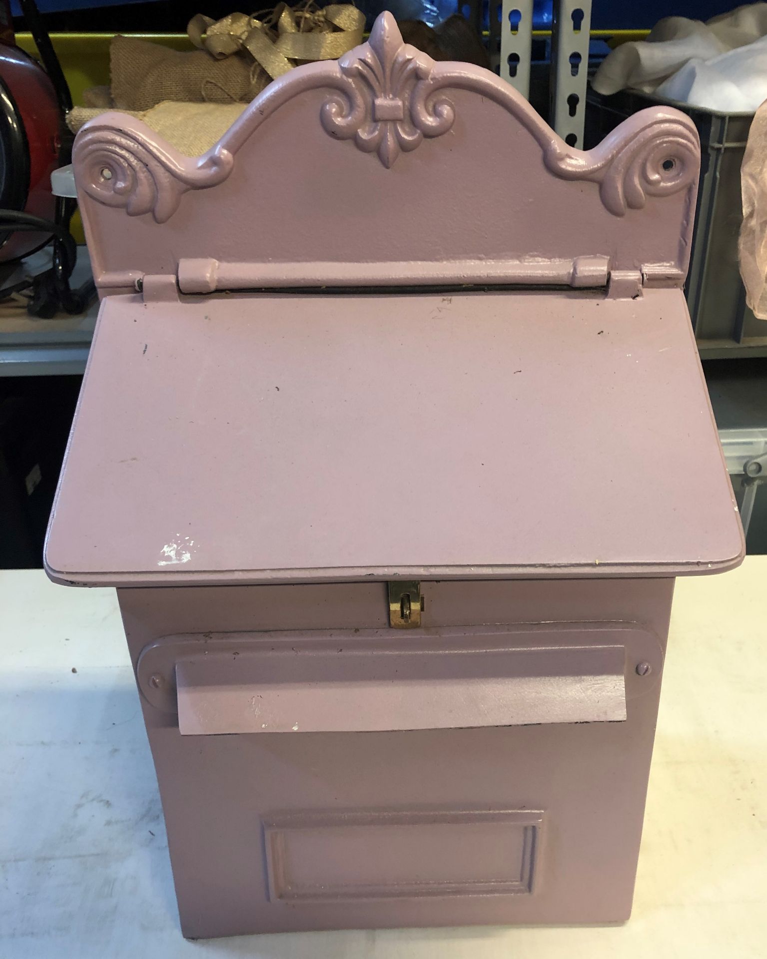 Metal Card/Letter Box in Purple