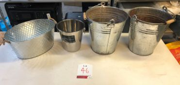 4 x Stainless Steel Wine/Champagne Buckets
