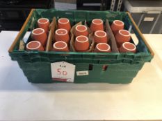 70 x Churchill England 48.5cl Brown Ceramic Plant/Dessert Pots