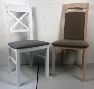 2 x Various Wooden Chairs w/ Padded Seating