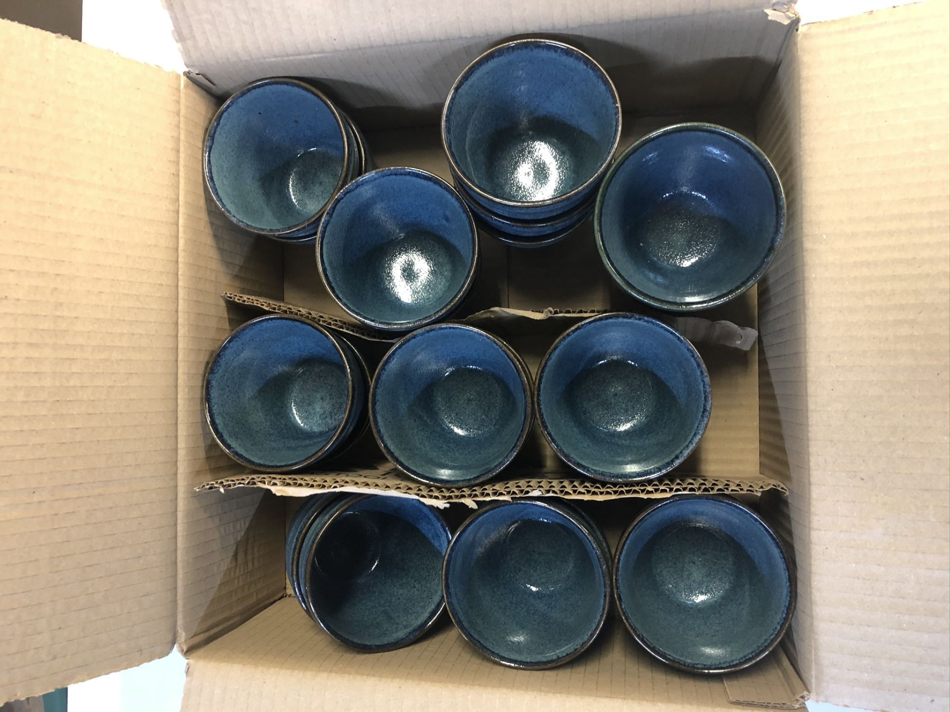 24 x Blue Porcelain Plant/Dessert Pots
