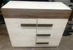 Wooden Storage Unit w/ Door & 3 Drawers