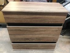 Wooden 4 Drawer Bedside Cabinet