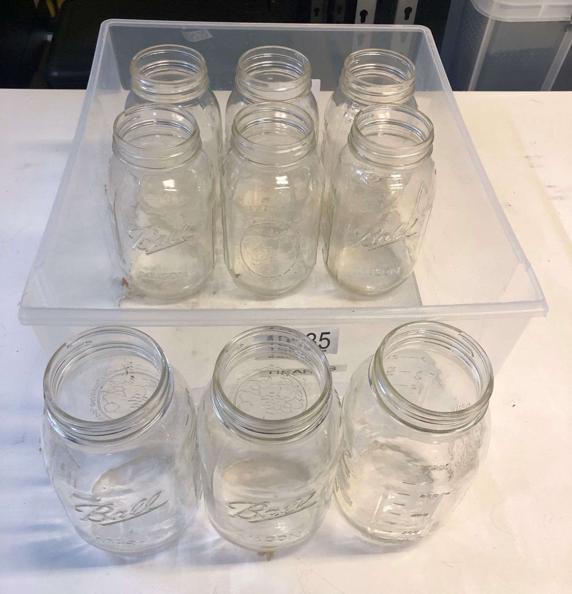 9 x Bau Glass Mason Jars - Image 2 of 3