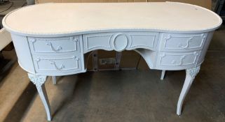 White dressing tables with 5 drawers