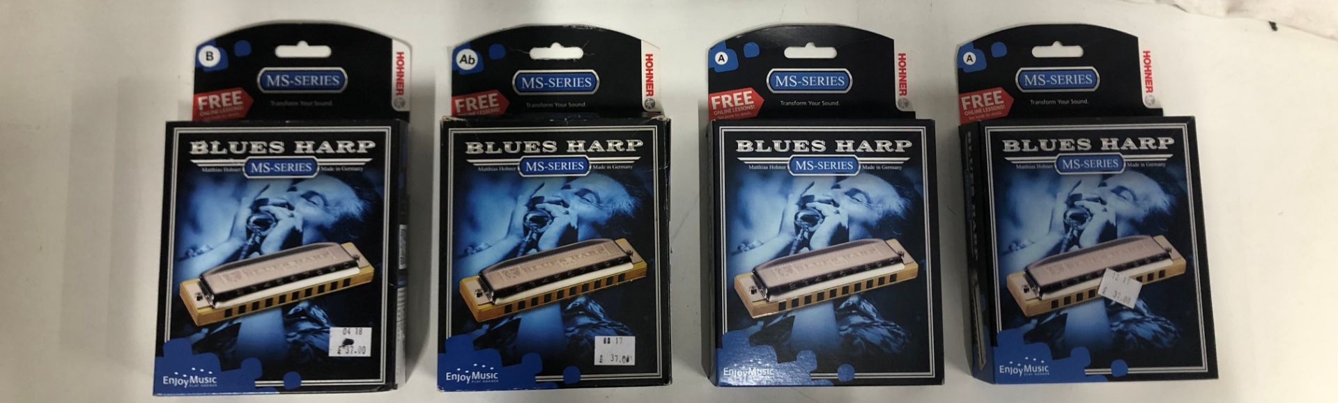 4 x Blues Harp Harmonicas (see description)