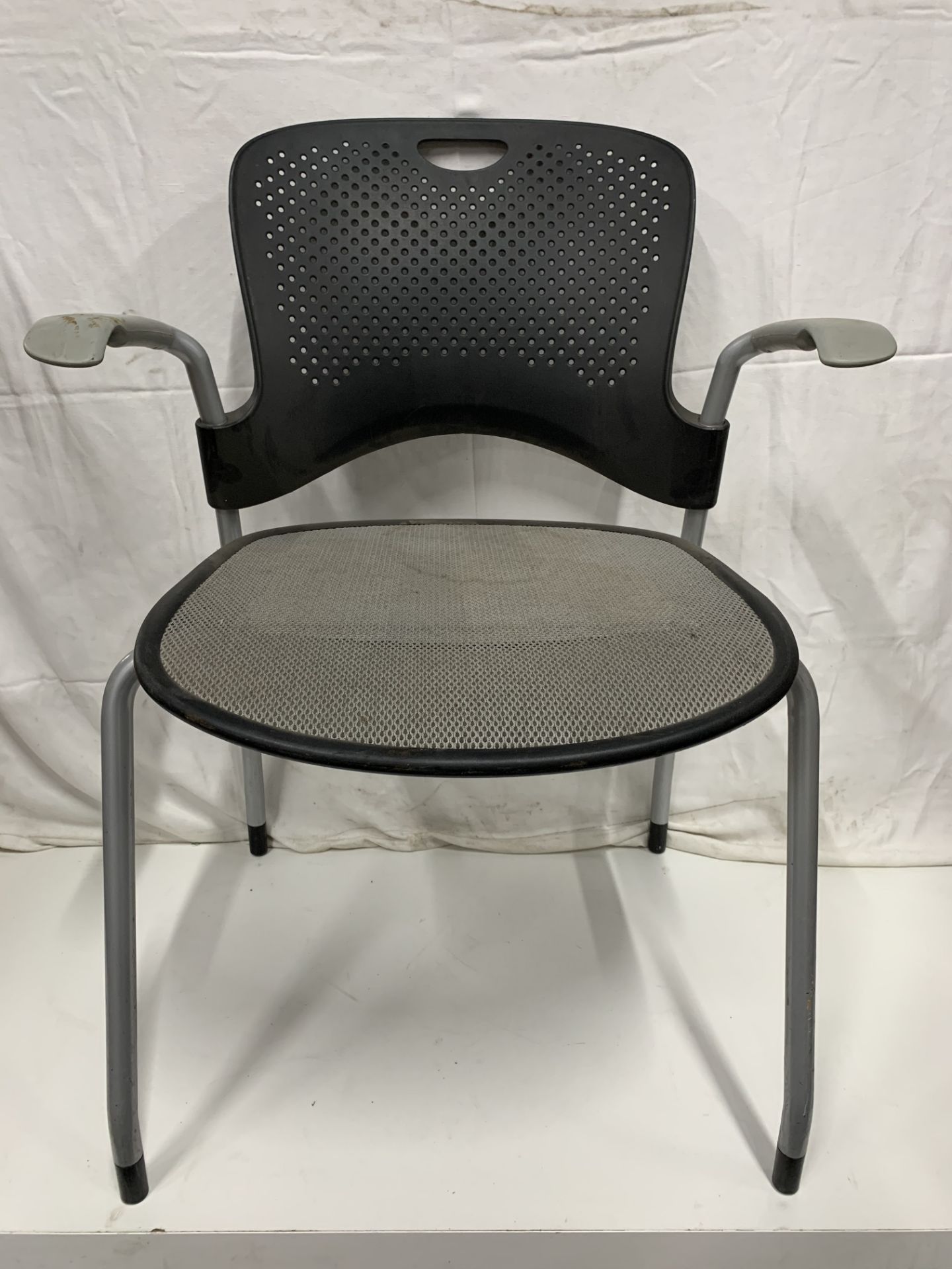 Steel and Plastic Grey Office Chair