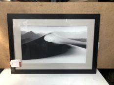 Dark brown Sand Dune framed printed picture