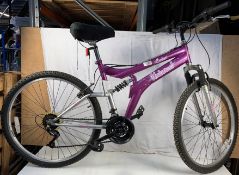 Purple Carina Universa 15 speed mountain bike