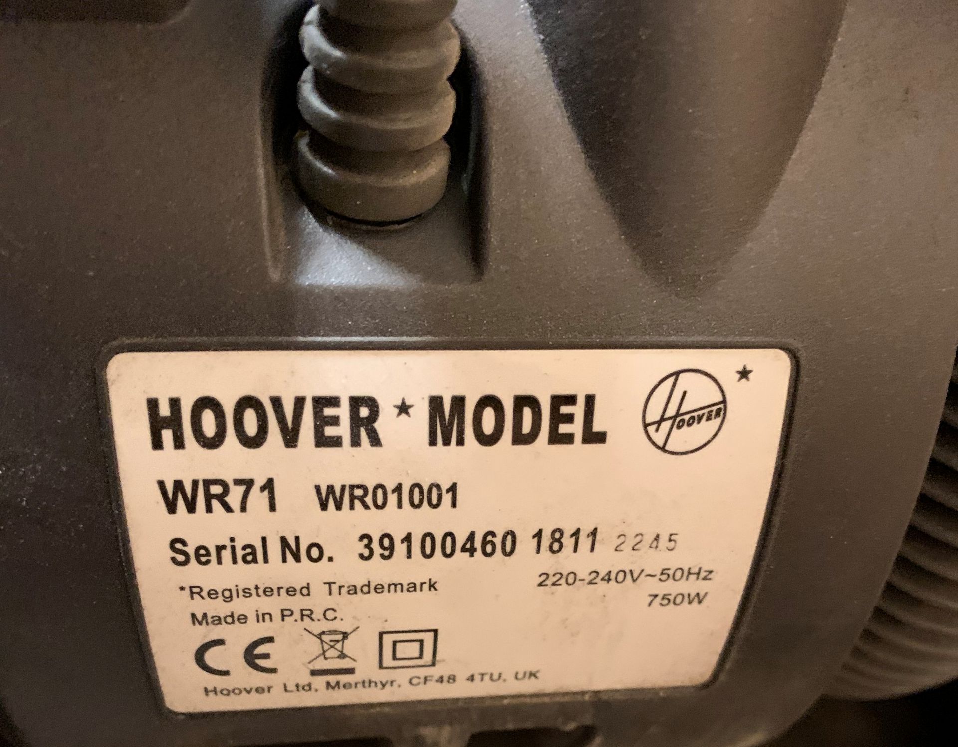 Hoover Whirlwind Upright Vacuum Cleaner | Model WR01001 | Used - Image 2 of 2