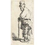 Rembrandt Harmensz. Van Rijn1606 Leiden - Amsterdam 1669Stehender Bettler nach links in Mütze mit