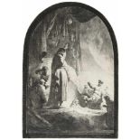 Rembrandt Harmensz. Van Rijn1606 Leiden - Amsterdam 1669Die Auferweckung des Lazarus (große Platte)