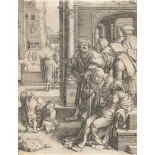 Lucas Van Leyden1494 - Leiden - 1533Der Dichter Virgil im KorbeKupferstich auf Bütten mit