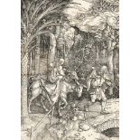 Albrecht Dürer1471 - Nürnberg - 1528Die Flucht nach ÄgyptenHolzschnitt auf Bütten. (Um 1504). 30,2 x