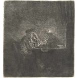 Rembrandt Harmensz. Van Rijn1606 Leiden - Amsterdam 1669Der nachdenkliche Student am Tisch bei