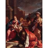 Giovanni Maria Viani 1636 - Bologna - 1700 Die Anbetung der Könige Öl auf Leinwand. (Um 1660 -