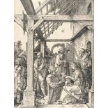 Albrecht Dürer1471 - Nürnberg - 1528Die Anbetung der KönigeHolzschnitt auf Bütten mit Wz. "