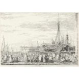 Giovanni Antonio Canal (Gen. Canaletto)1697 - Venedig - 1768Il Mercato sul MoloRadierung auf