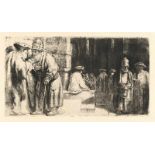 Rembrandt Harmensz. Van Rijn1606 Leiden - Amsterdam 1669Die Juden in der SynagogeRadierung auf