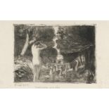 Camille Pissarro1830 St.-Thomas-des-Antilles - Paris 1903Baigneuse aux oiesRadierung, Aquatinta